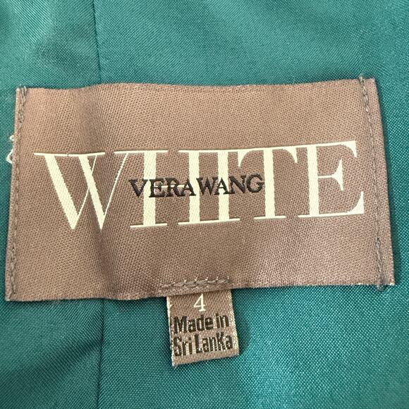 Vera Wang White Collection Gem Style 360531 Teal Ruffle Gown | Bridesmaid 4 - Picture 4 of 11